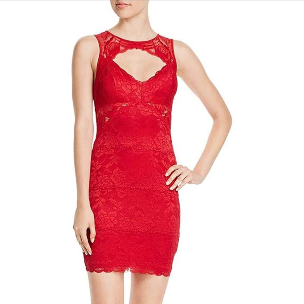 Guess lace body-con mini dress